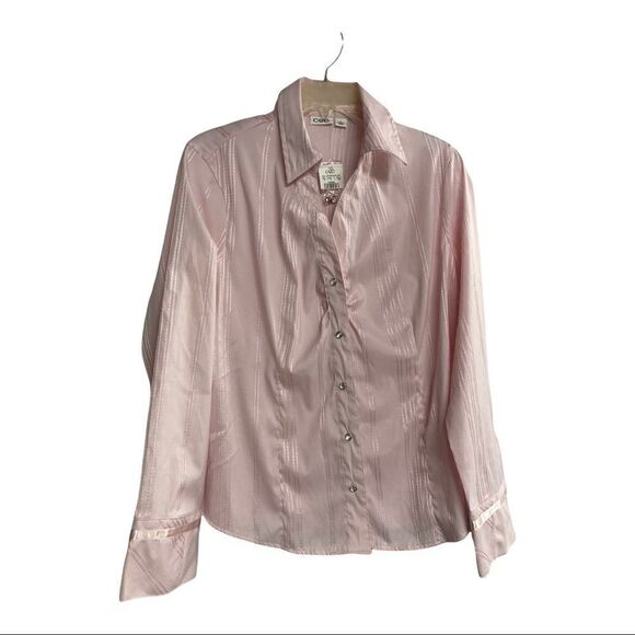 CATO,JM Sportswear,Women’s pink top, size Large,long sleeves,buttons down front - Picture 1 of 12